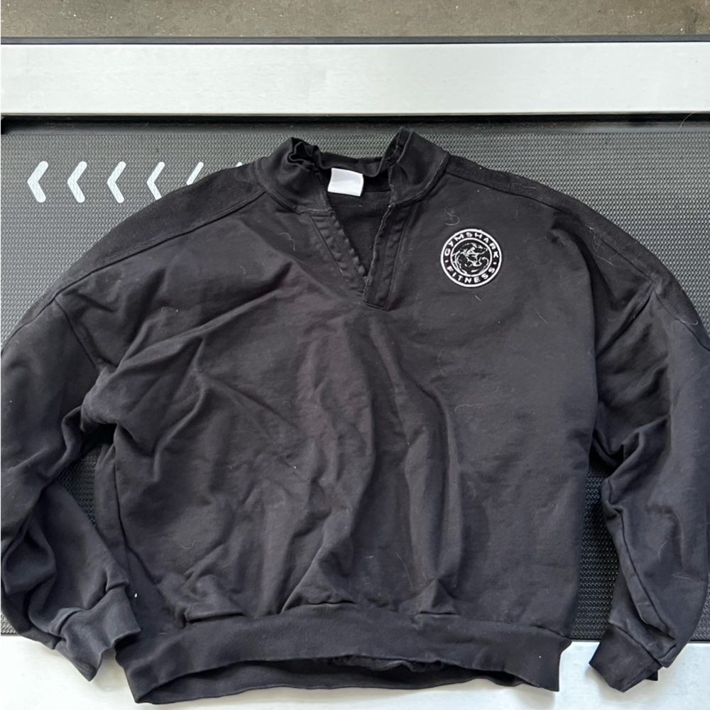 Black Crewneck Sweatshirt with Logo